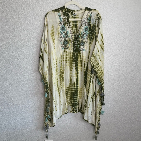 29. Boho Womens One Size Embroidered Flowy Tie Dye Beach Kimono Poncho Vacation - Picture 1 of 10